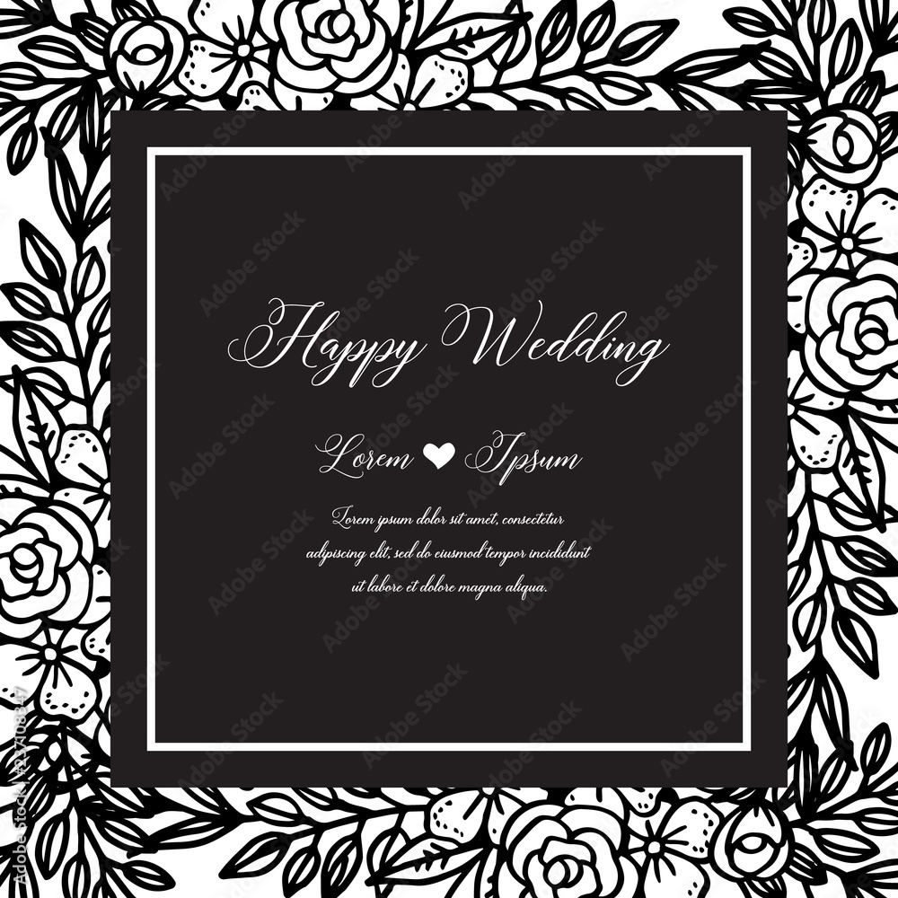 Spring ornament concept for wedding invitation card vector art Spring ornament concept for wedding invitation card vector art