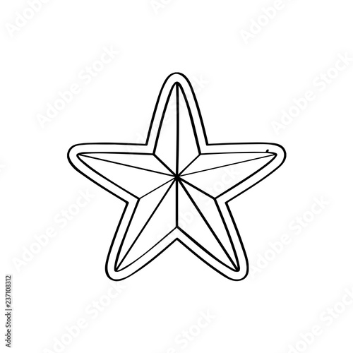 Christmas gingerbread with a star shape. Vector illustration design