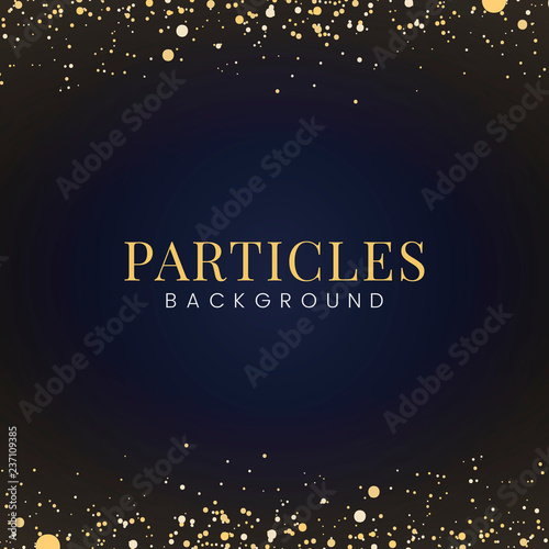 Minimal wallpaper with decorative gold glitter particles