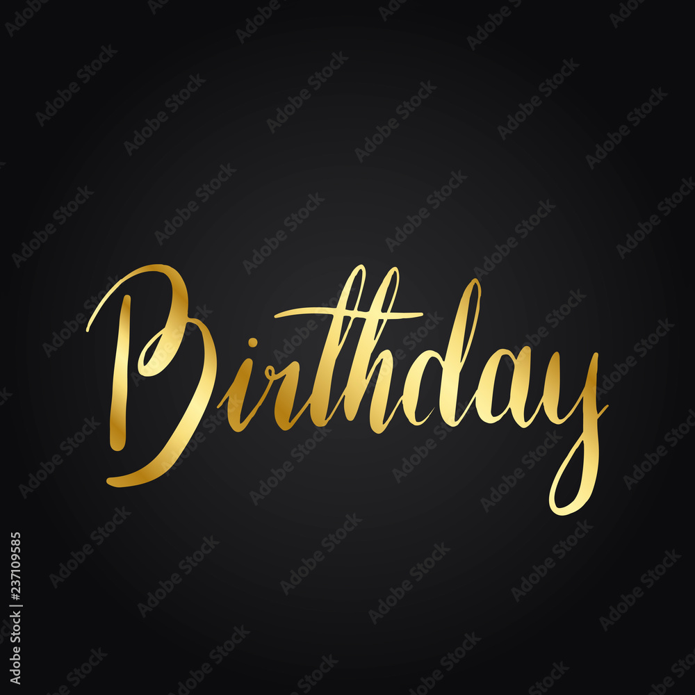 Obraz premium Happy Birthday typography style vector