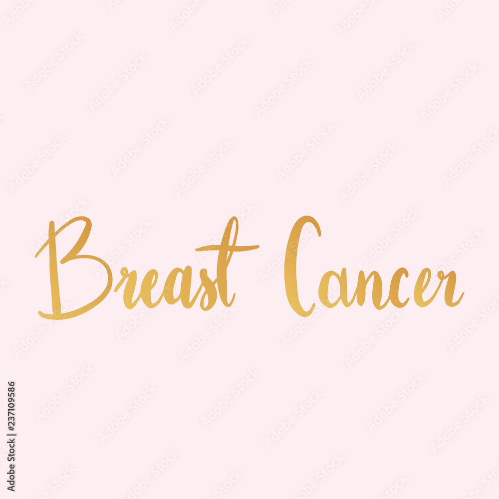Breast cancer typography style vector Breast cancer typography style vector