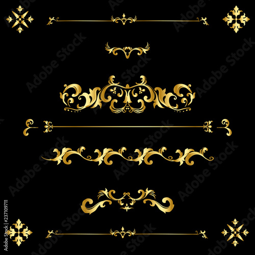 Vintage flourish ornament frame vector
