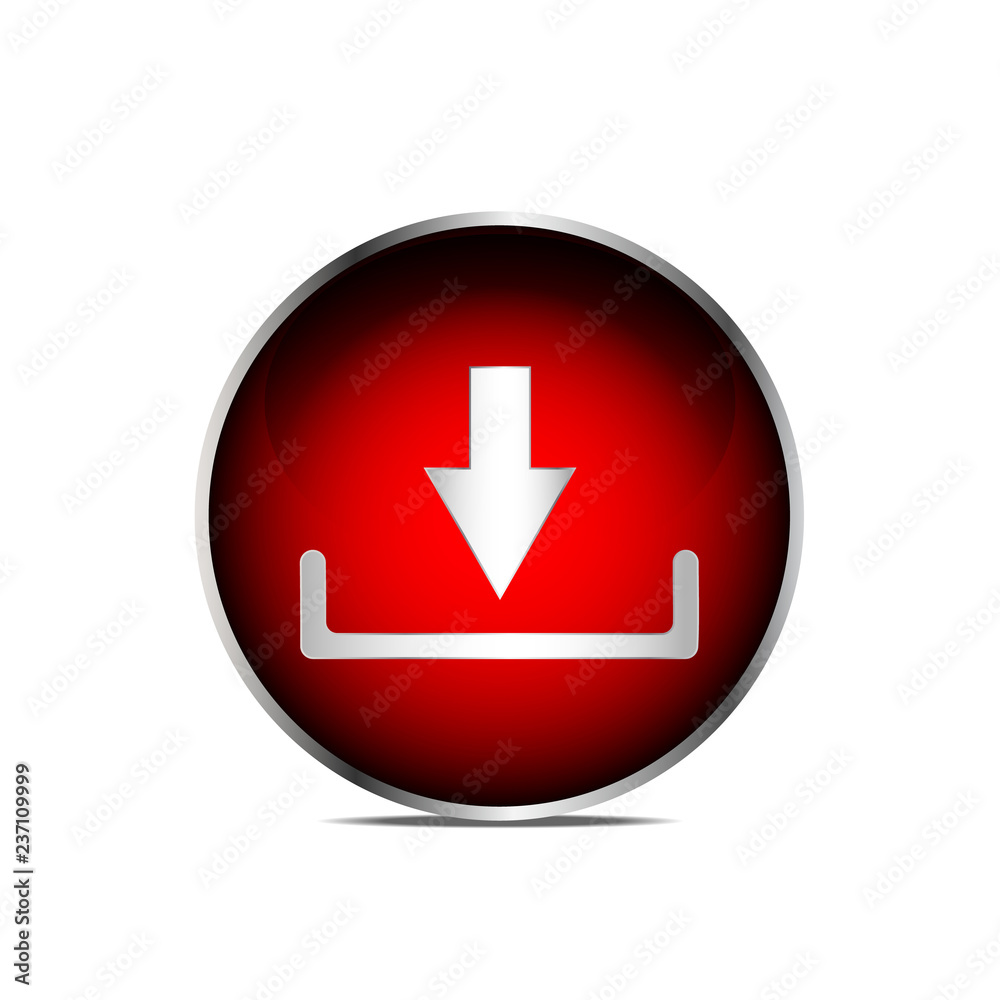 Download Icon. Simple Flat Symbol In Circle. Vector Illustration Sign Download Icon. Simple Flat Symbol In Circle. Vector Illustration Sign