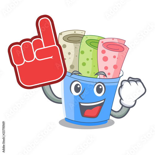 Foam finger ice cream roll small depth mascot