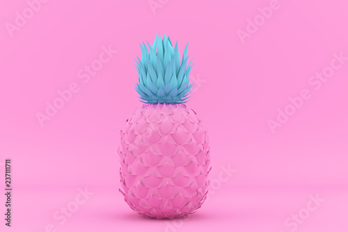 Painted Pink and Blue Pinapple