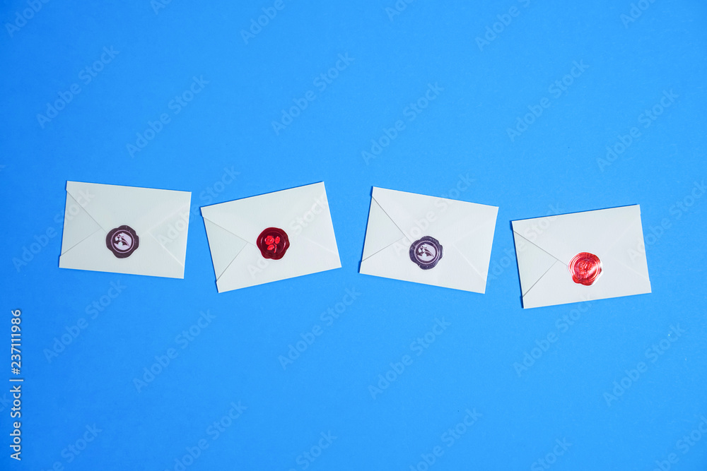 mail on blue background メール、郵便 mail on blue background メール、郵便