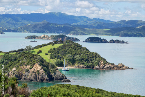 Secluded New Zealand cove in the Russel Bay area