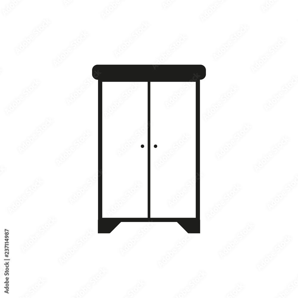 Cupboard vector line icon. Trendy flat ui sign design, graphic pictogram. Logo illustration. Cupboard vector line icon. Trendy flat ui sign design, graphic pictogram. Logo illustration.