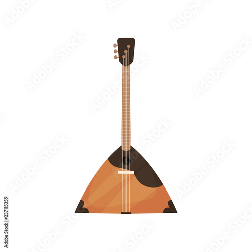 Balalaika string musical instrument vector Illustration on a white background