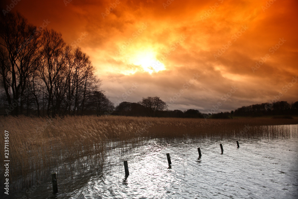 Naklejka premium Sjaelsoe lake denmark