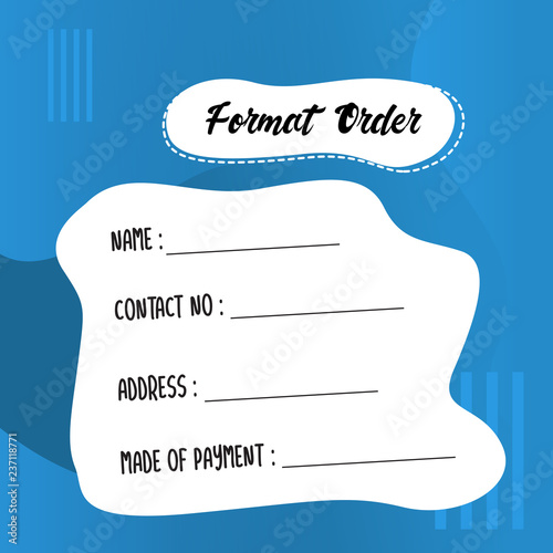 template illustration how to order, format order, Online payment, Payment options, call to action, online shop, social media. Modern design.