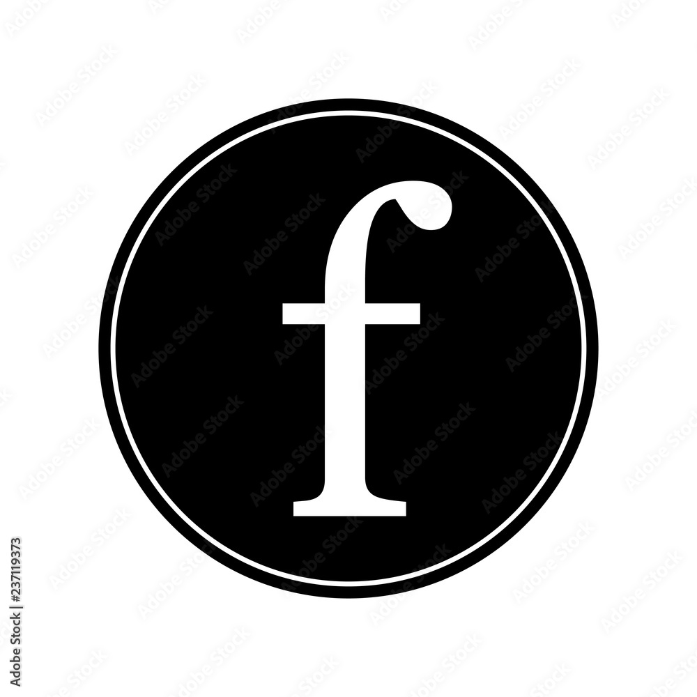 Vector illustration of alphabet letter F icon Vector illustration of alphabet letter F icon