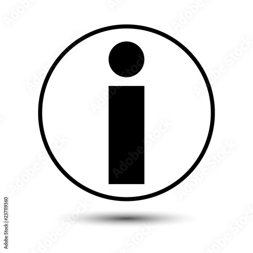 Information icon in flat style. Vector