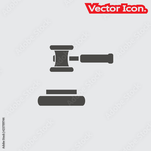 Auction icon isolated sign symbol and flat style for app, web and digital design. Vector illustration.