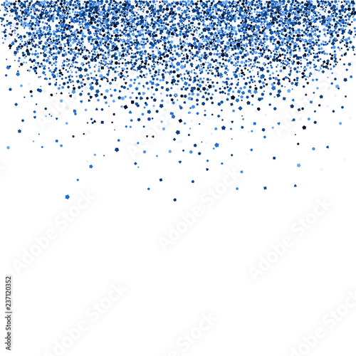 Fall the blue glittering tinsel.