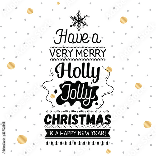 Merry Christmas typography.