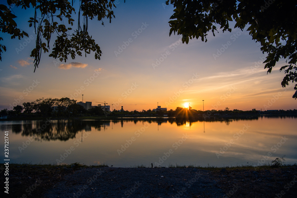 Sunset Landscape For the background Sunset Landscape For the background