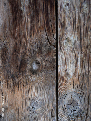 Close up of vertical old wooden boards