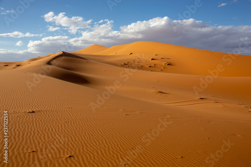 Deserts and Sand Dunes Landscape at Sunrise, Sahara