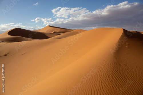 golden dunes of Erg Chebbi near Merzouga in Morocco