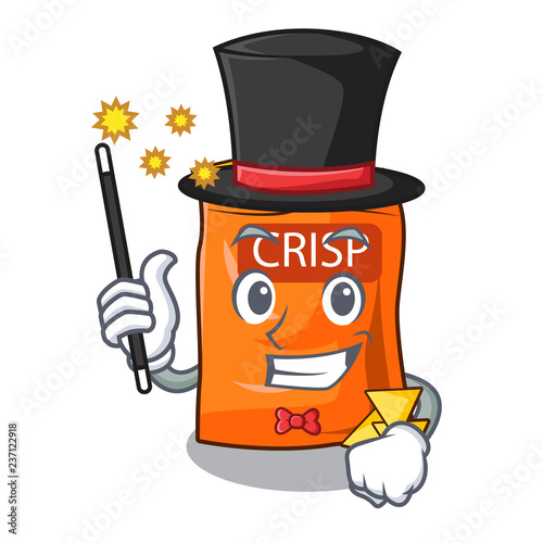 Magician chips isolated on a collection mascot