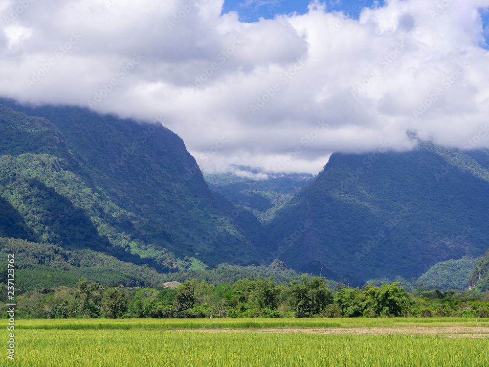 Scenic view landscape of mountains in northern thailand. Scenic view landscape of mountains in northern thailand.