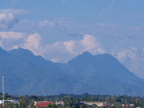 Scenic view landscape of mountains in northern thailand. © meeboonstudio