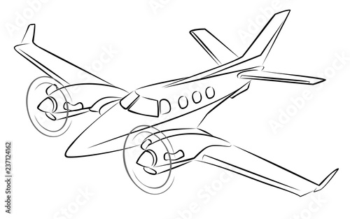 Sketch of passenger liner.