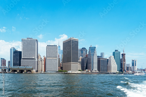 Skyline of Downtown of Manhattan in New York