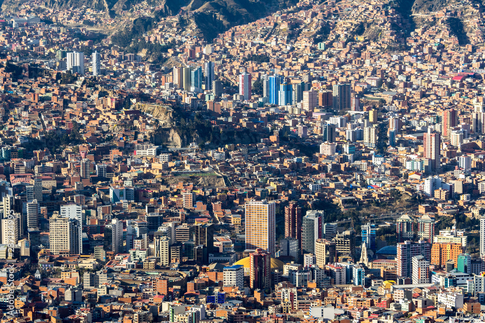 Panoramic view of La Paz City, Bolivia