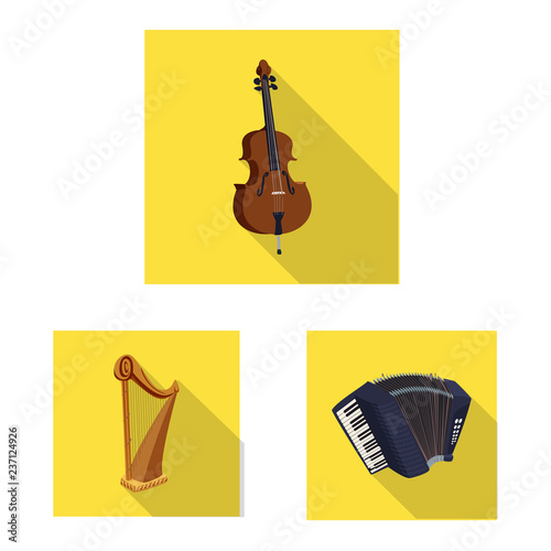 Vector illustration of music and tune logo. Set of music and tool vector icon for stock.