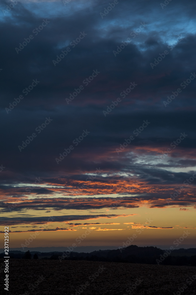 Dramatic sunset in summertime Dramatic sunset in summertime