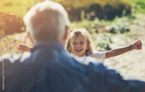 It's the love of grandfather and granddaughter.