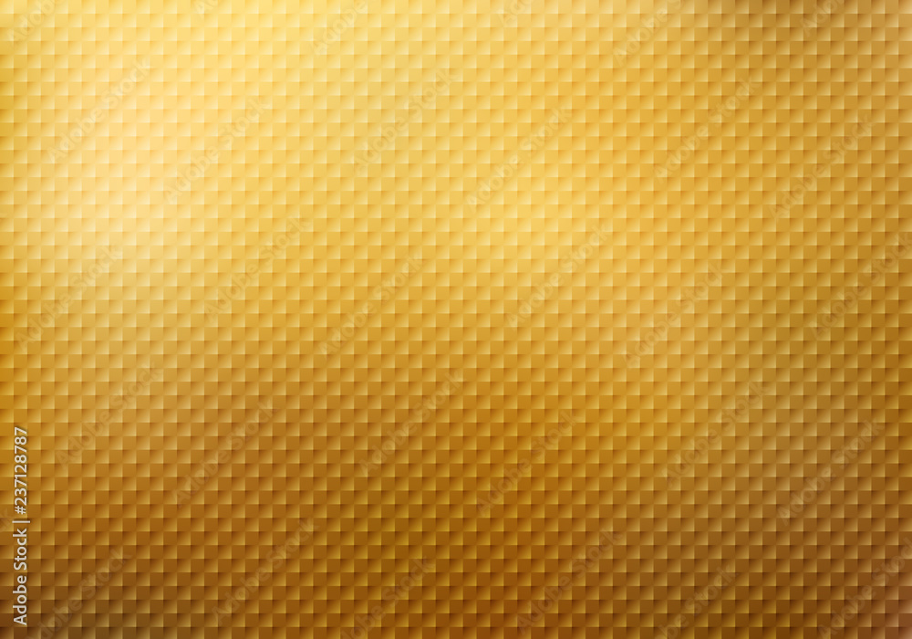 Abstract squares pattern texture on gold background