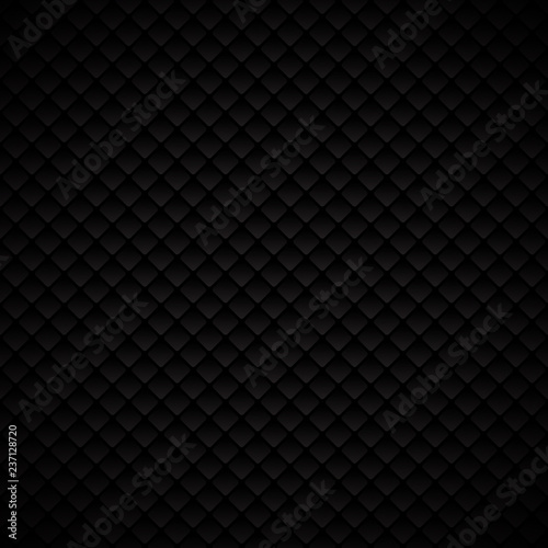 Abstract luxury black geometric squares pattern design on dark background
