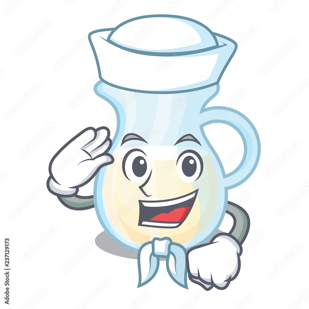 Sailor natural milk jug in a cartoon Stock Vector | Adobe Stock