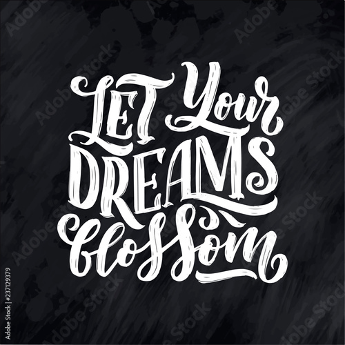 Lettering quote about flowe...