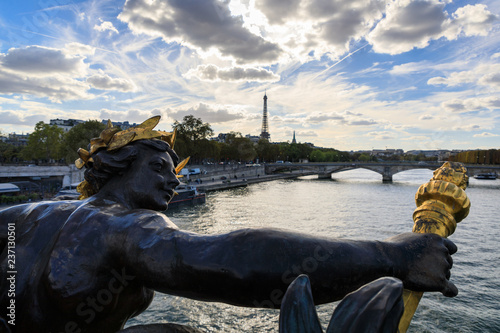 Sculpture on the Pont Alexandre III bridge, Paris