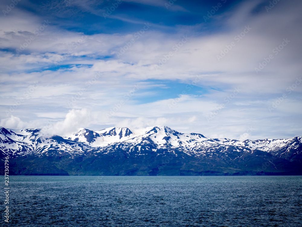 Snow mountains in Iceland