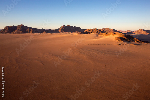 Aerial view from a Hot Air Balloon in the Sossusvlei area of the Namib-Naukluft Desert in Namibia