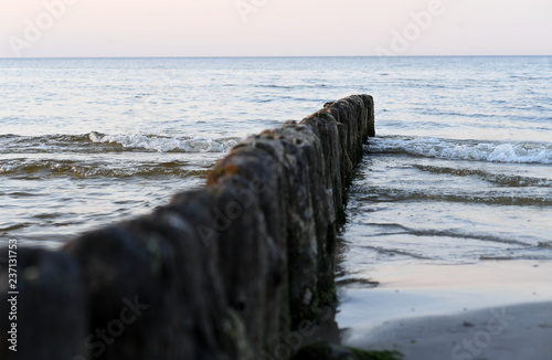 12 JULY 2018 - OSTROW  POLAND  Polish Baltic sea during summer