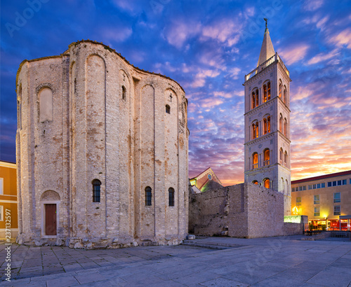 St.Donatus church on the Roma Forum in Zadar. Croatia. photo