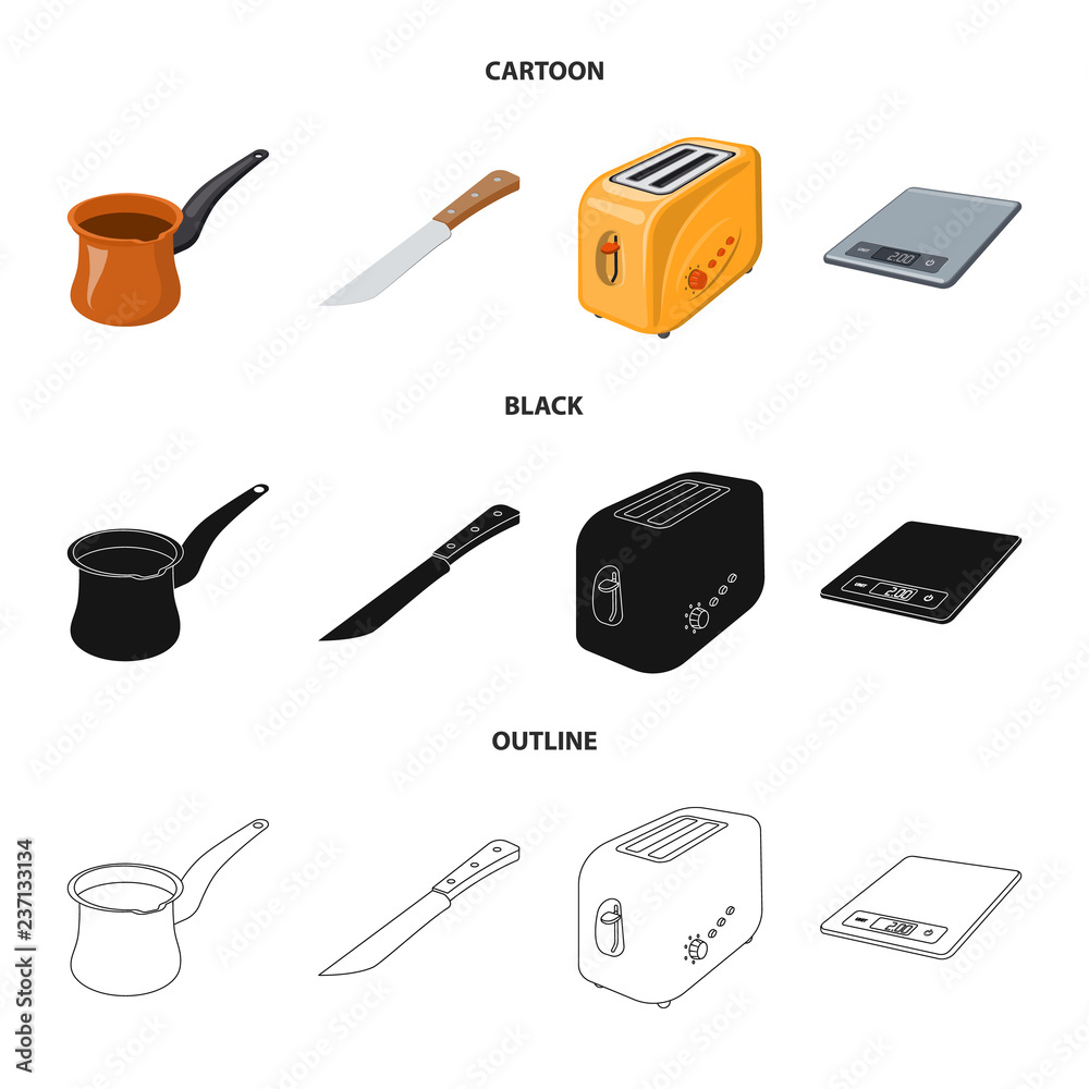 Vector design of kitchen and cook sign. Collection of kitchen and appliance vector icon for stock. Vector design of kitchen and cook sign. Collection of kitchen and appliance vector icon for stock.