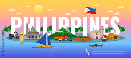 Philippines Horizontal Illustration photo