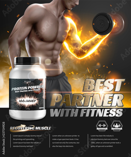 Protein powder ads