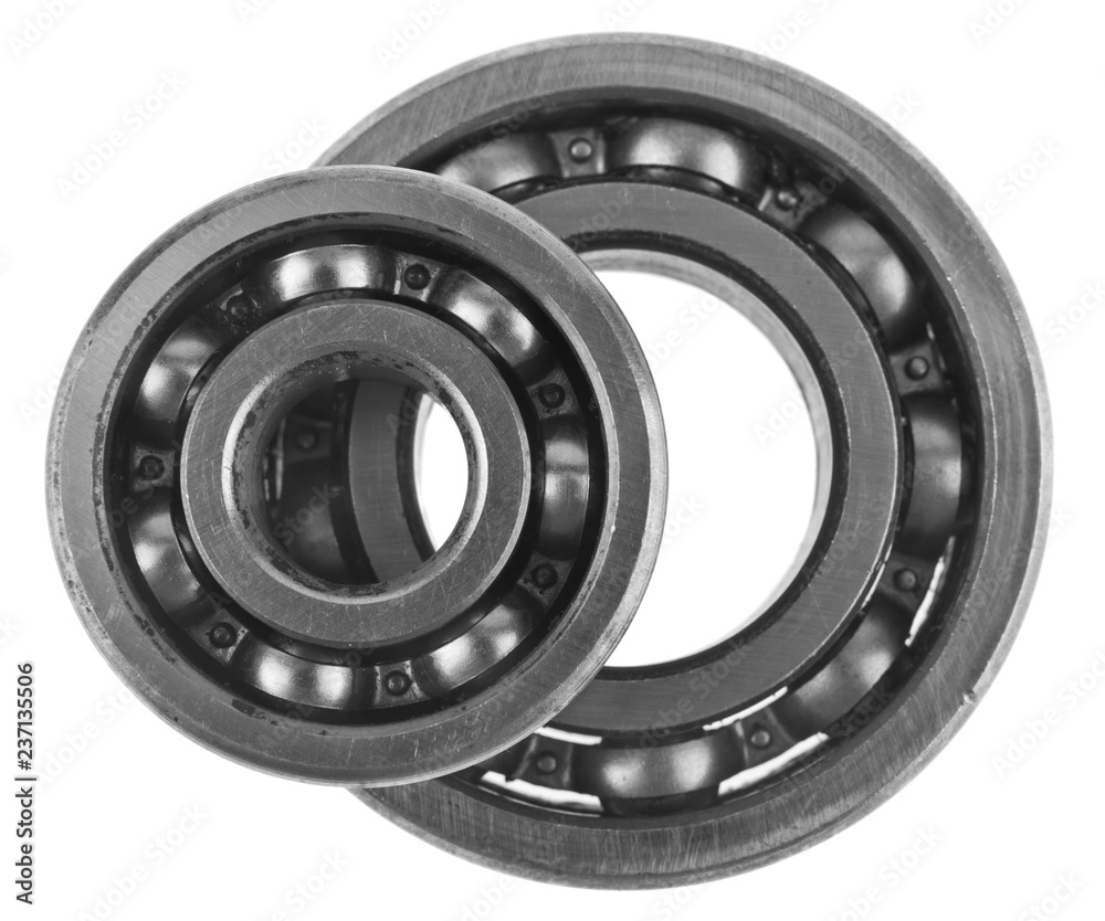 metal bearings isolated on white background metal bearings isolated on white background