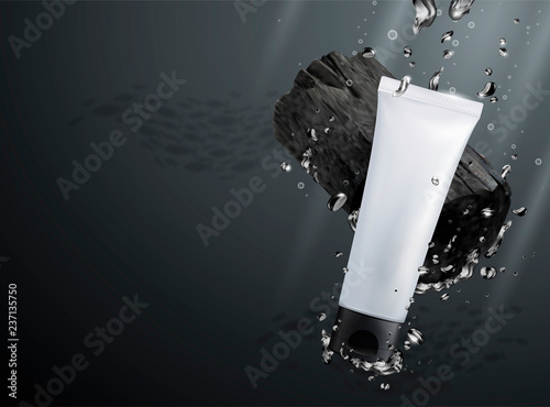 Blank cosmetic plastic tube