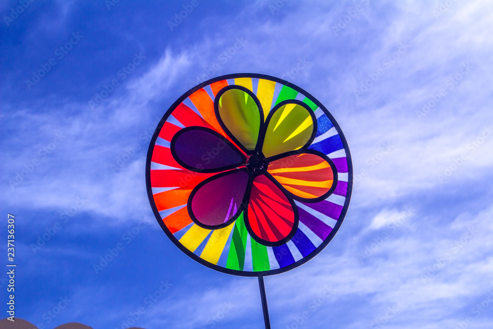 Rainbow lgbt pride spinning pinwheel. Symbol of sexual minorities, gays and lesbians. Rainbow lgbt pride spinning pinwheel. Symbol of sexual minorities, gays and lesbians.