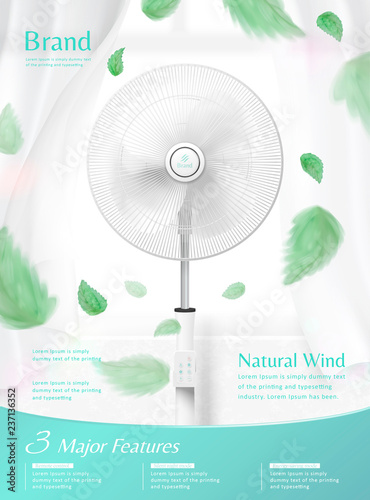 Stand fan advertisement