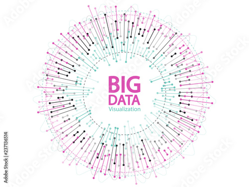 Big data visualization concept vector design.